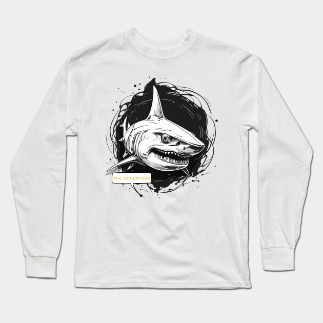 shark design VI Long Sleeve T-Shirt by design19970